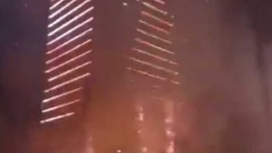 Photo of بالفيديو.. حريق أمام فندق شيراتون القاهرة